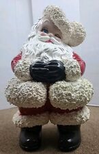 Vintage Christmas Mold Ceramic Winking Santa Claus Hand Painted Large 15 Inch picture