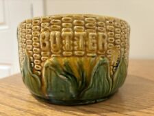Antique Vintage McCoy Yellow Ware Stoneware Corn Butter Crock Without Lid picture