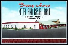 Postcard Breezy Acres Motel And Restaurant Cobleskill NY Y35 picture