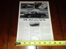 1985 ASC McLAREN 5.0 ORIGINAL ARTICLE picture