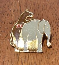 1988 Political Presidential Donkey Mounting Elephant Democrat Republican Pin picture