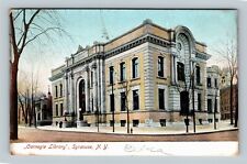 Syracuse NY, Historic Carnegie Public Library, New York c1907 Vintage Postcard picture
