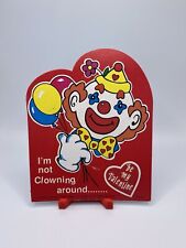 Vintage Valentine’s Day Card Clownin Around Clown Vintage Card picture