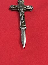 Mini folding knife cross crucifix Soviet vintage USSR 1990s rare picture
