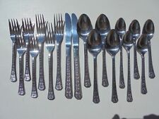 18 Pcs Interpur Japan Florenz Stainless Flatware Knives Forks Spoons Excellent picture