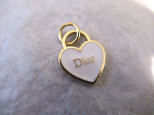 DIOR ZIP PULL  charm  14x17MM WHITE, GOLD  tone,   THIS IS FOR 1 picture