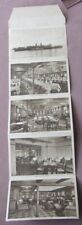 c1910 S.S. MANTUA Fold Out Postcards Letter Card 5 Views Interior Rooms P & O picture