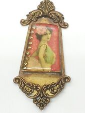 Vintage Unbranded Bronze Ornate Picture Frame of Woman Decoration Resin picture