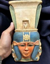 RARE ANCIENT EGYPTIAN ANTIQUES Statue Of Mask Of Goddess Of Hathor Egyptian BC picture