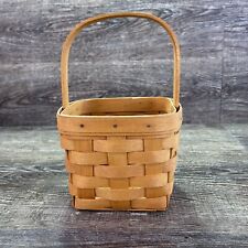 Longaberger Basket Small Square Handle 1997/No Plastic Liner 4x5x8 picture