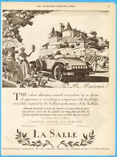 1927 Cadillac LaSalle Convertible Roadster General Motors GM Art France Car Ad picture