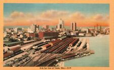Postcard OH Toledo Ohio Birds Eye View Waterfront Linen Vintage PC G4731 picture