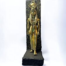 RARE ANCIENT EGYPTIAN ANTIQUITIES Golden Statue Large Of Goddess ISIS Egypt BC picture