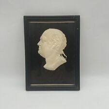Antique Benjamin Franklin Embossed Relief Paper Cameo Framed Silhouette picture