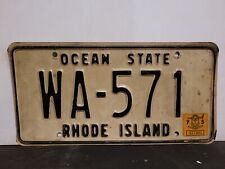 1975 Rhode Island License Plate Tag Original. picture