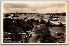 View from Bermudiana Hotel. Bermuda Real Photo Postcard. RPPC picture