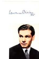 Laurence Olivier signed card picture