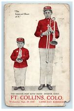 1909 Band Fort Colling Colorado CO. Advertising Posted Antique Postcard picture