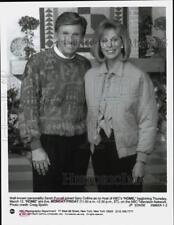 1992 Press Photo Sarah Purcell and Gary Collins co-host 