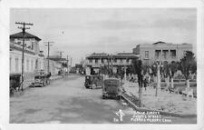 1939 RPPC Street Scene Calle Juarez MEXICO Old Cars real Photo Postcard Stamp  picture