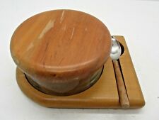 Vintage Erwin Wood and Glass Condiment Server picture