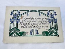 Postcard PE VOLLAND~1909 ARTS & CRAFT HAPPINESS POEM #618 picture