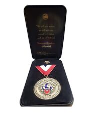 US Army National Guard Team 2001 Victory Medal in Case  President GEORGE W BUSH  picture
