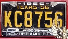 VINTAGE 1956 TEXAS LICENSE PLATE ORIGINAL Has 56 In The Number picture