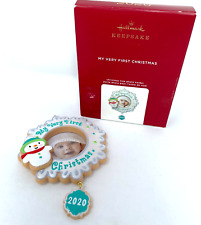 HALLMARK Ornament 2020 My Very First Christmas BABY'S First 1st CHRISTMAS Photo picture