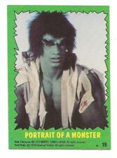 1979 TOPPS/MARVEL INCREDIBLE HULK CARD #19 PROTRAIT OF A MONSTER picture