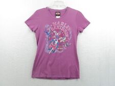 Harley Davidson Boswells Honk Tonk Nashville TN Womens Purple T Shirt Size S picture