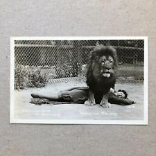 Gay's Lion Farm El Monte, CA Numa and Mrs. Gay RPPC Vintage Postcard K picture