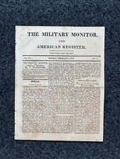 1813 US War of 1812 Original Newspaper, American Military Gifts Vintage United  picture
