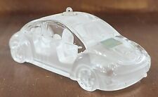 Mikasa Clear Glass Modern Volkswagen Beetle Ornament w/Sticker, Made in Germany  picture