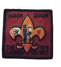 1979 Mason Dixon The Camping District BSA Embroidered Patch Boy Scouts Vtg HTF picture