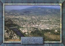 Postcard OR Springfield Southern Willamette Valley Aerial View Lane County picture
