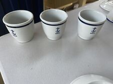 3 Tepco U.S. Navy China Wardroom Officers Mess Anchor Egg/Coffee/Custard Cups picture