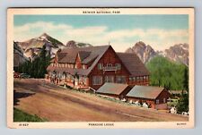 Rainier Natl Park WA-Washington, Paradise Lodge, Tatoosh Range, Vintage Postcard picture