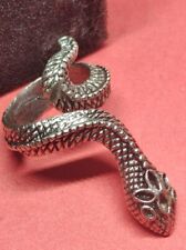 RARE SILVER COLOR RING ROMAN SNAKE HEAD AMAZING STUNNING picture