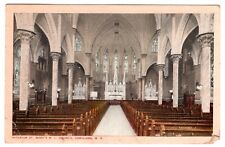 Interior St. Mary's  R. C. Church, Cortland, NY   PC     Postmark  1918 picture