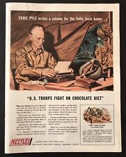 Ernie Pyle War Correspondent Nestles Chocolate  original  WWII  Ad picture