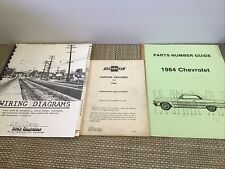 1964 Chevrolet Literature  Lot/3 Wiring Diagrams, custom Features, Parts # Guide picture
