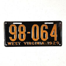 1929 West Virginia License Plate # 98-064 Nice Condition picture