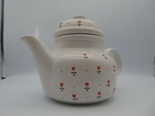 Rondo Teapot White with Red Flowers 1983 Gailstyn-Sutton with Lid Rare Vintage picture