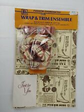 Plus Mark Wrap &Trim Ensemble Gift Wrapping Sheet, Ribbon Tag for Him picture