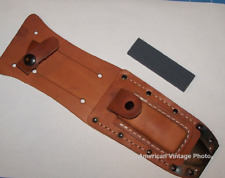 Ontario Sheath Scabbard OKC Leather 499 USAF Pilot Survival + Sharpening Stone picture