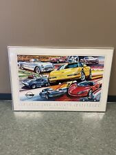 Framed Glass Corvette picture. Past, Present And Future. ￼ picture