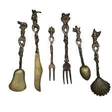Vintage Ugo Bellini, Montagnani, Italy 6 Piece Knife, Spoons, Forks, Renaissance picture