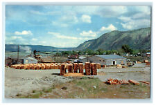 c1950s View of Mountains, Typical Small Sawmill Oregon OR Postcard picture