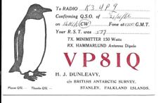 QSL 1966 Falkland Islands   radio card picture